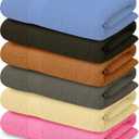 100% Cotton Bath Towels-27x54inch - 6 Pack Shower Towels - Light Weight, Ultra Absorbent Towels for Bathroom (Multi Color)