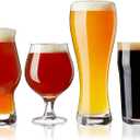 True Craft Beer Tasting Kit Glasses, Dishwasher Safe for Drinking IPAs, Tulips, Hefeweizen, and Imperial Pint Glassware, Set of 4
