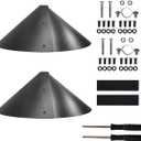 2 Pack 19 Inch Squirrel Baffle for Bird Feeder Pole,Outside Pole Mount Bird House Guard for Outdoor Shepherds Hook, Squirrel Stopper Protect Against Raccoons Rodents