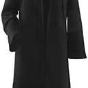 Men's Cosplay Cloak Robe Costume Halloween Tunic Hooded Uniform, M, Black