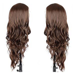 Long Wavy Wig for Women 26 Inch Middle Part Lace Hairline Curly Wavy Wig Natural Looking Synthetic Heat Resistant Fiber Wig for Daily Party Use (88/10, 26inch)