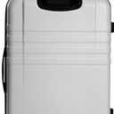 Ben Sherman Hereford Spinner Travel Upright Luggage, White, 28-Inch Checked