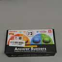 2-Pack Buzzers for Trivia Games, Answer Buzzers for Classroom, Family Feud Jeopardy Buzzer, Game Buzzers with Lights and Sound for Classroom, Game Show Buzzer Buttons