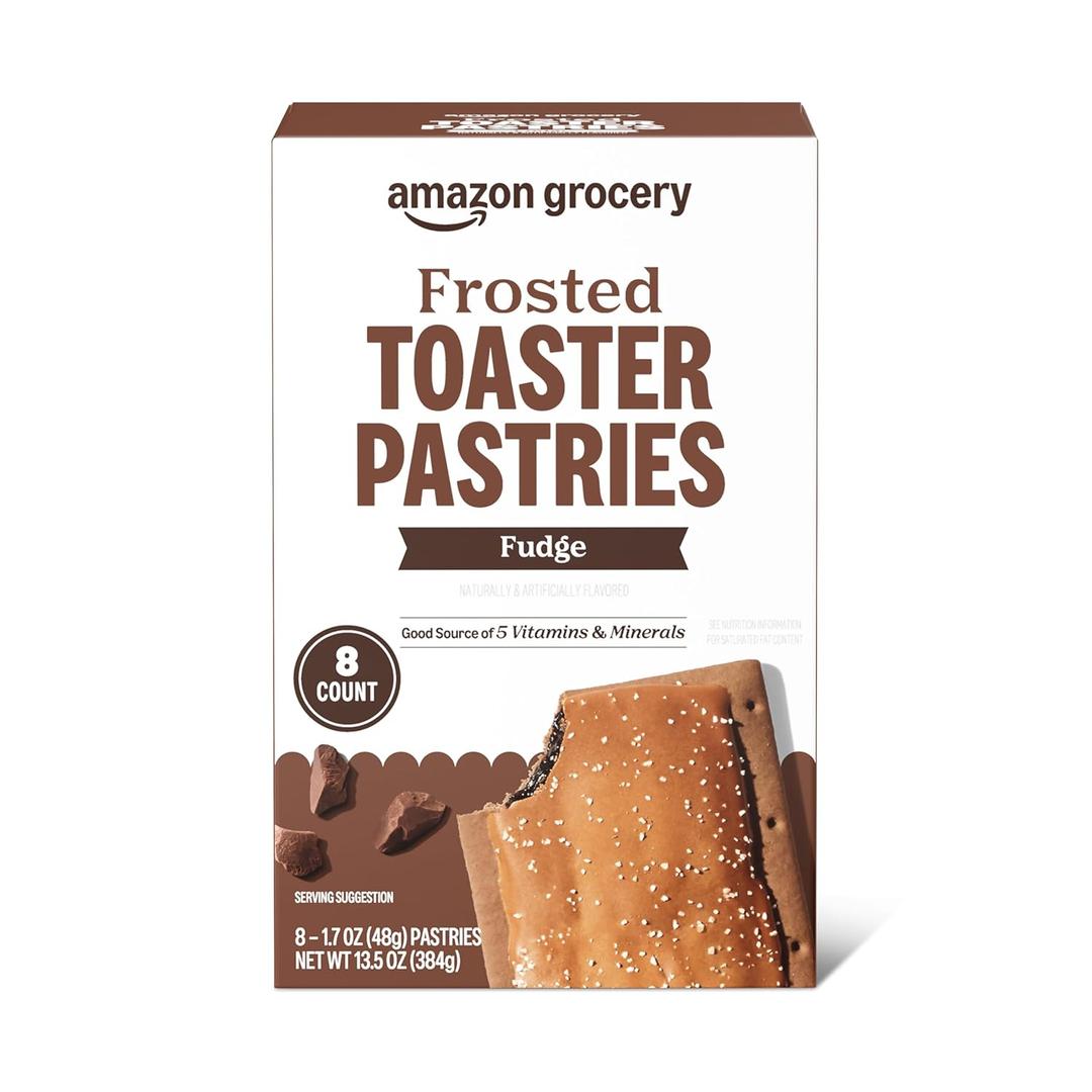 2 x Amazon Grocery, Frosted Toaster Pastries, Fudge, 13.5 ounce, 8 Ct