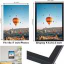 10x17 Picture Frame Black for Poster Photo Picture, Horizontal and Vertical Formats for Wall Hanging, 10 x 17 Wall Gallery Poster Photo Frame for 10 by 17 Photos Posters, Black