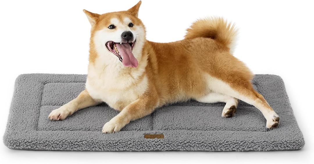 Bedsure Washable Dog Crate Bed for Large Dogs, Soft Foam Floor Pet Mat, Versatile Lightweight Pet Crate Pad for Cages (35x23 in)