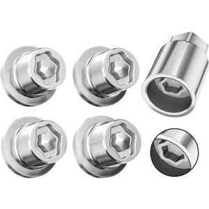MIKKUPPA M12x1.5 Wheel Lock Lug Nuts Set, Replacement for Toyota Camry Corolla Highlander Avalon RAV4 Sienna Solara Tacoma Venza Yaris & Lexus, 00276-00900 Chrome Anti Theft Wheels Lock Key