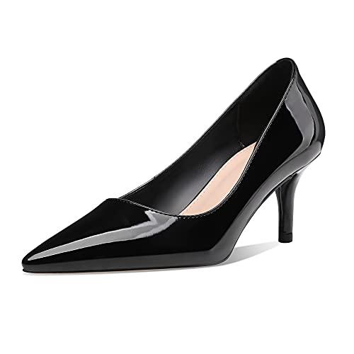 CosyFever Womens Pumps, Pointed Toe Mid Heel Stiletto Pumps, Slip On Dress Pumps 8.5