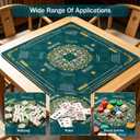 33x33 Inch American Mahjong Neoprene Game Table Mat (Green)