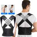 Posture Corrector for Women and Men,Adjustable Shoulder Straightener,Back Support Brace,Upper Spine scoliosis, hunchback (Medium)