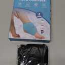 Comfytemp Ankle Ice Pack Wrap for Sprained Ankles, Plantar Fasciitis, Foot Pain Relief, Reusable Gel Hot Cold Compress Brace for Achilles Tendonitis, Injury, Swelling, 2 Packs, Black (Standard)