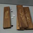 4 Pack Wood Indoor Wall Planter, Modern Boho Wall Decor for Living Room Bedroom, Farmhouse Pocket Vases for Dried Flowers and Faux Greenery Plants - Brown