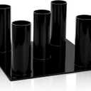 Tebery Barbell Floor Stand Holder, 5 Barbells Vertical Corner Storage Rack, Heavy Duty Home Gym Weight Organizer for Bars, Hex, Trap, Curl, Triceps Bars