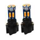 WLJH Extremely Bright PC74 Twist Sockets T5 2721 286 73 74 Led 7SMD 4014 Chip Car Instrument Cluster Gauge Dash Dashboard Indicator Panel Lamp 12V Light Bulb Kits Amber Yellow - 6 Pack
