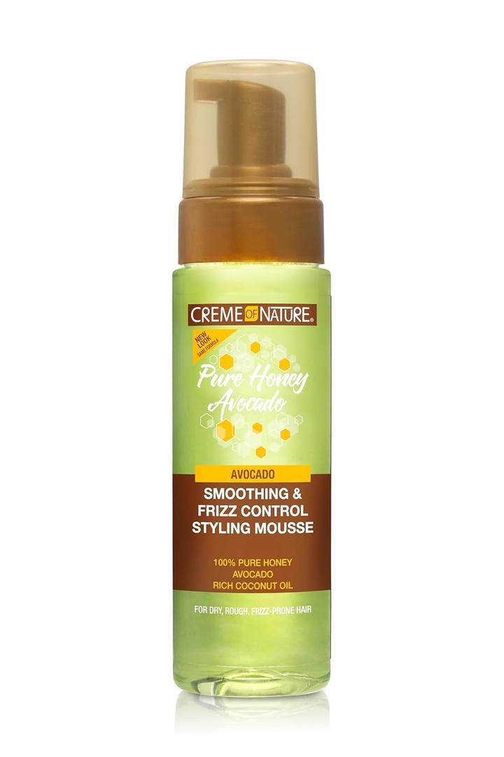 Creme of Nature Pure Honey Define Hair Food Smoothing & Frizz Control Styling Mousse, Flexible Hold & Shine for Curls, With Honey, Avocado Oil & Coconut Oil, No Crunch, 7 oz (2.33 Ounce (Pack of 1))