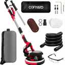Electric Drywall Sander,1250W Popcorn Removal Tool,Drywall Sander with Vacuum Dust Collector,7 Variable Speed LED Light 900-1800RPM Ceiling Sander,Foldable & Extendable Handle Ceiling