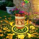 Hummingbird Solar Lanterns Outdoor Waterproof with Shepherd Hook, Birthday Gifts for Women Mom Grandma, Metal Solar Hanging Lights Garden Decor for Outside Yard Patio Pathway Porch