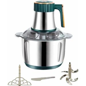 5L Electric Meat Grinder, Stainless Steel Dough Machine, 500w Strong Food Processing Machine, 5-Speed Mode, Used For Dough Stirring, Onion, Meat, Nuts, Fruits, Garlic, Vegetables, Baby Food