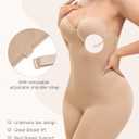 Slimers Strapless Shapewear Bodysuit For Woman: Seamless Body Shaper Built In Bar - Tummy Control Butt Lifter Shapewear (Beige, M)