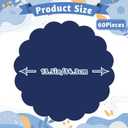60 Pcs Navy Blue Paper Placemats, 13.5 Inch Graduation Placemat Disposable Scalloped Place Mat Round Table Place Mats Decorative Paper for Graduation Celebration Birthday Wedding Banquet Holiday