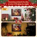 Synovana 16" x 12" LED Lighted Canvas Christmas Lighted Wall Art Canvas Dcor Lighted Up Xmas Wall Art Prints for Living Dining Room Decor