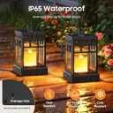 KOOPER Solar Lanterns Outdoor Waterproof, 2 Modes Hanging Solar Lantern with LED Realistic Flickering Flameless Candle, Candles Lanterns Lights Decorative for Outside Hanging Patio Yard Table Tree