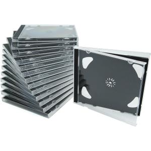 CD DVD Blu Ray Jewel Case with Black Tray Pack of 25