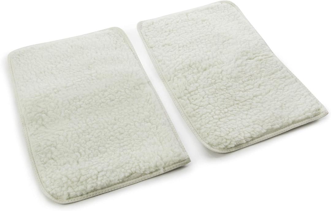 Sherpa Replacement Liners for Travel Pet Carriers - Soft Absorbent Dog Kennel Pad with Waterproof Backing, Machine Washable Dog Crate Pads, 14.5x9.75in - 2 Pack, White, Small