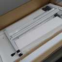 KLSMYHOKI Standing Desk Adjustable Height, Mobile Stand Up Desk with Wheels Small Computer Desk Rolling Desk, Portable Laptop Desk White Standing Table Home Office Desks 16"x31.5" Height 27"-43.5"