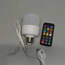 Minetom E26 Rechargeable Light Bulbs with Remote and Timer, Battery Backup Bulb with 12 Colors and Brightness Dimmable, 2300mAh 40W Equivalent LED Light Bulbs for Lamps Sconces Camping, 1 Pack