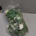 6FT Artificial Eucalyptus Garland with Flowers, 10 White Roses Baby Breath Garland Floral Greenery for Wedding Party Centerpiece Table Runner Backdrop Wall Decor Decoration