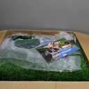 Realistic Artificial Grass Turf Indoor Outdoor: Fake Grass Turf with Drainage Holes, Pet-Friendly Dog Grass Mat, Perfect for Garden Lawn Balcony Patio Backyard Landscape Decoration, 3.2FT x6.5FT