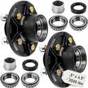5 on 4.5" Trailer Hub Kit Fit for 1"-1/16" Trailer Axles 3500lbs,Boat Trailer Hubs 5 Lug with L68149/L44649 Bearing Kit,2 Sets