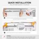 LazBlinds No Tools-No Drill 1" Aluminum Mini Blinds, Cordless Blinds for Indoor Windows, Light Filtering Horizontal Blinds and Shades for Window Size 30'' W x 48'' H, Silver Grey
