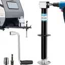 Kohree 5000 lbs A-Frame Trailer Jack Heavy Duty, 20-24V Cordless Drill Compatible, 25" Vertical Travel, Quick & Adjustable Drop Leg RV Tongue Jack with Drill Socket for Utility Yacht Trailer