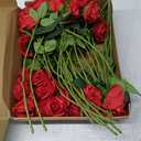 Nubry 50pcs Artificial Silk Roses Bulk,Fake Roses Flower with Stems Realistic Flowers for Wedding Centerpiece Home Party Decor(Red)