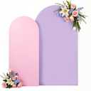 Arch Backdrop Cover Set of 2 Pink Purple Double-Sided Wedding Arch Covers Spandex Backdrop Stand Cover for Birthday Party Bridal Baby Shower Banquet Decoration 6FT 7.2FT