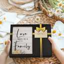 Love Picture Frame, Wedding Picture Frame, Wedding Gifts, Engagement Gifts for Couples Newly Engaged, Gifts for Newly Engaged Couple, Love Makes Us a Family Wood Photo Frame for 4x6 Photos