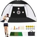 Golf Net, 10 x 7ft Backyard Golf Practice net, Golf Hitting,Driving Net with mat for Indoor/Outdoor