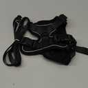 rabbitgoo Cat Harness and Leash for Walking, Escape Proof Soft Adjustable Vest Harnesses for Cats, Easy Control Breathable Reflective Strips Jacket, Black, XS