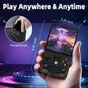 R36MAX Retro Gaming Console, Retro Handheld Games Console with 64GB TF Card, Portable Hand Held Open Source Linux System, 4.0 inch IPS HD Screen Video Game Consoles, 4000mAh Battery (Black)