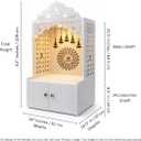 Divine Wooden Pooja Mandir for Home with Spacious Shelf & Inbuilt Focus Light White Pooja Mandir, Height 109 cm Temple I White Finish I Temple for Home