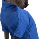 Sphynx Cats Shirt Cat Turtleneck Cotton Sweater Pullover Kitten T-Shirts with Sleeves Cat Pajamas Jumpsuit for Sphynx Cornish Rex, Devon Rex, Peterbald (Small, Deep Blue)