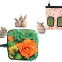 Rabbit Foraging Mat Bunny Snuffle Mat for Small Animals Interactive Puzzle Toy Feed Mat for Rabbits Bunnies Guinea Pigs Hamsters Puppies Chinchillas 17.7 Inches Suit