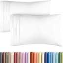 King Pillow Cases Set of 2 - Ultra Soft Hotel Quality Pillowcase Covers - Comfy, Cozy & Wrinkle Free - Shrinkage, Stain and Fade Resistant - Machine Washable Pillow Protectors - 2 Piece Set - White
