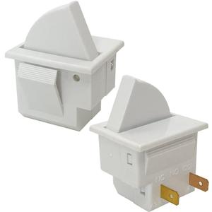 2Pcs Refrigerator Door Light Switch 2 Feet Compatible for GE Whirlpool, Maytag, Admiral, Amana, Kenmore, KitchenAid, Magic Chef Freezer Momentary Fridge Switch 2Pin NC AC 250V 2A-2.5A
