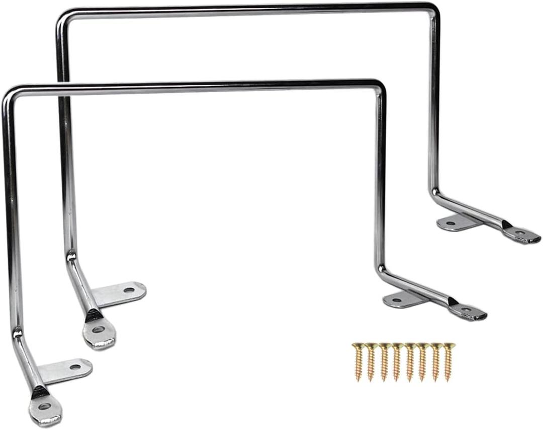 Benbuoo Mattress Retainer Bar Stopper 2PCS Chrome Non-Slip Metal Holder in Place Gripper for Mattresses Over 10 Inches Thick