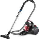 Eureka Bagless Canister Vacuum Cleaner, Lightweight Vac for Carpets and Hard Floors, Red, Whirlwind NEN110D
