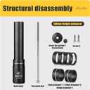 wowsport Bike Stem Riser 28.6mm - 70115180mm Fixed Height Extender Aircraft Aluminum Alloy Handlebar Raiser for MTBRoad Bike (Stealth Black)​​
