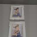 GraduationMall 5x7 Picture Frames, Real Glass, Display Photos for Wall or Tabletop, White with Gold Beads, 2-Pack